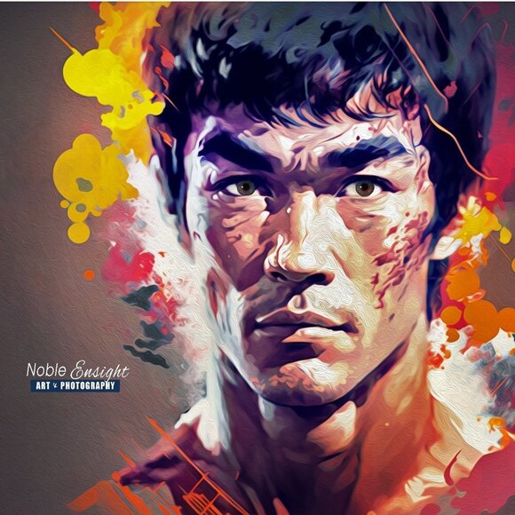 16x20 Bruce Lee Portrait Wall Art Martial Arts Watercolor Oil‎ Painting Poster - Picture 2 of 7
